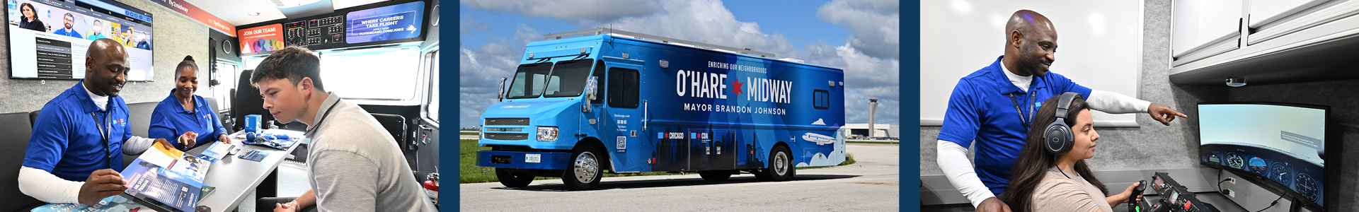 Papa Blue Outreach Bus and CDA team